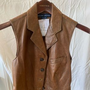 VINTAGE Ralph Lauren Leather Vest